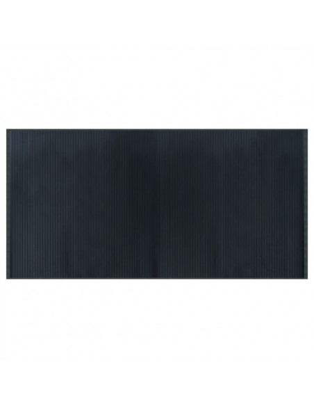 Tappeto Rettangolare Grigio 100x200 cm in Bambù