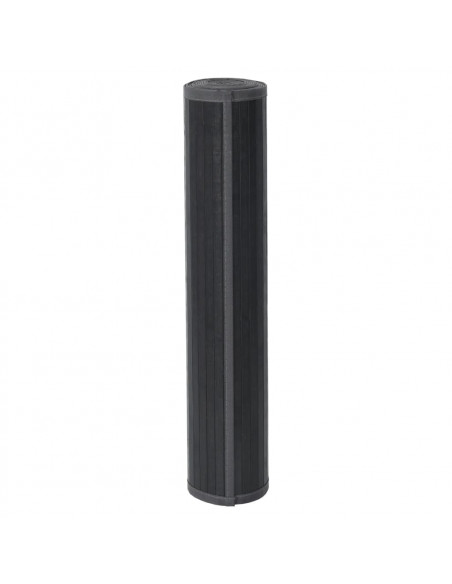 Tappeto Rettangolare Grigio 100x200 cm in Bambù