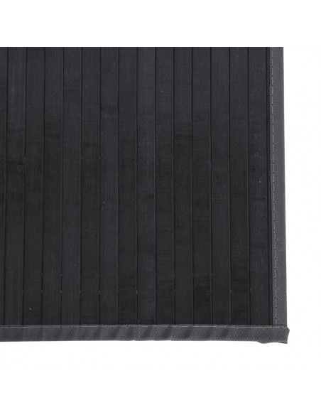 Tappeto Rettangolare Grigio 100x200 cm in Bambù