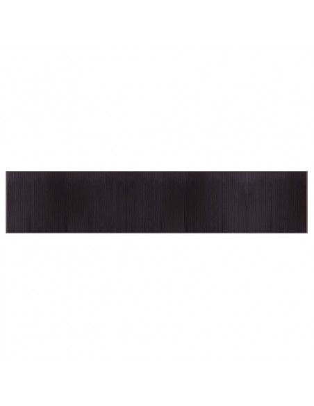 Tappeto Rettangolare Marrone Scuro 100x1000 cm in Bambù