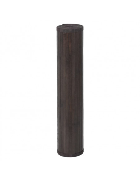 Tappeto Rettangolare Marrone Scuro 100x1000 cm in Bambù