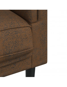 Set di Divani 2 pz con Cuscini Marrone in Velluto 2