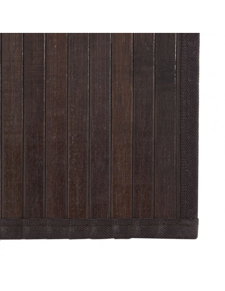 Tappeto Rettangolare Marrone Scuro 100x1000 cm in Bambù