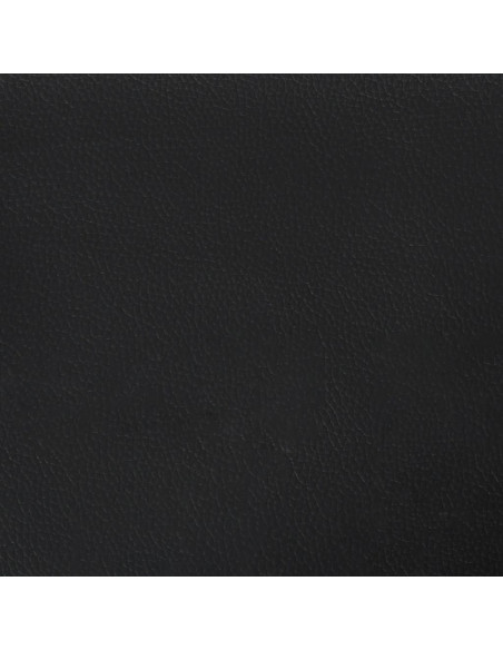 Set di Divani 2 pz con Cuscini Nero in Similpelle