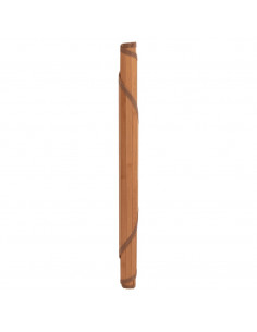 Tappeto Rotondo Marrone 100 cm in Bambù 2