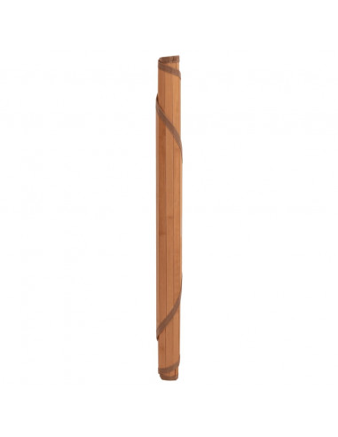 Tappeto Rotondo Marrone 100 cm in Bambù