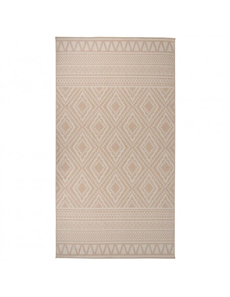 Tappeto da Esterni a Tessitura Piatta 80x150 cm Strisce Marroni