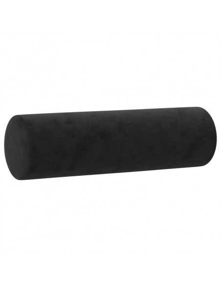 Set di Divani 2 pz con Cuscini Nero in Velluto