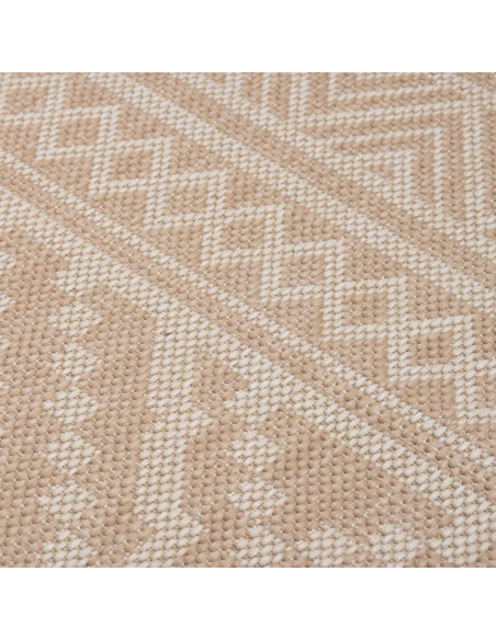 Tappeto da Esterni a Tessitura Piatta 80x150 cm Strisce Marroni