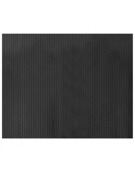 Tappeto Rettangolare Grigio 80x100 cm in Bambù