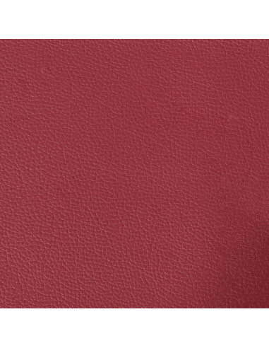 Set di Divani 2 pz con Cuscini Rosso Vino in Similpelle