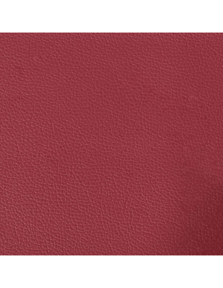 Set di Divani 2 pz con Cuscini Rosso Vino in Similpelle