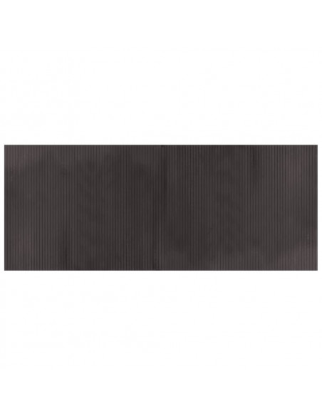 Tappeto Rettangolare Marrone Scuro 80x200 cm in Bambù
