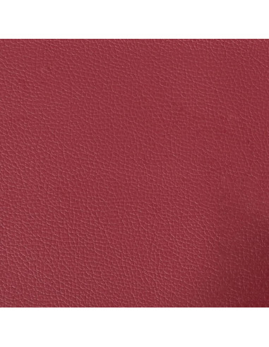 Set di Divani 2 pz con Cuscini Rosso Vino in Similpelle