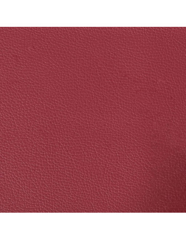 Set di Divani 2 pz con Cuscini Rosso Vino in Similpelle