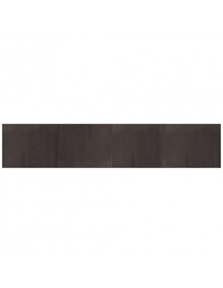 Tappeto Rettangolare Marrone Scuro 80x400 cm in Bambù