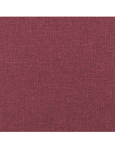 Set di Divani 2 pz con Cuscini Rosso Vino in Tessuto