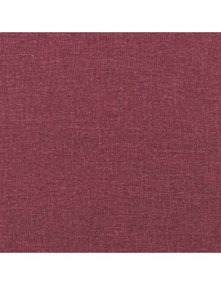 Set di Divani 2 pz con Cuscini Rosso Vino in Tessuto