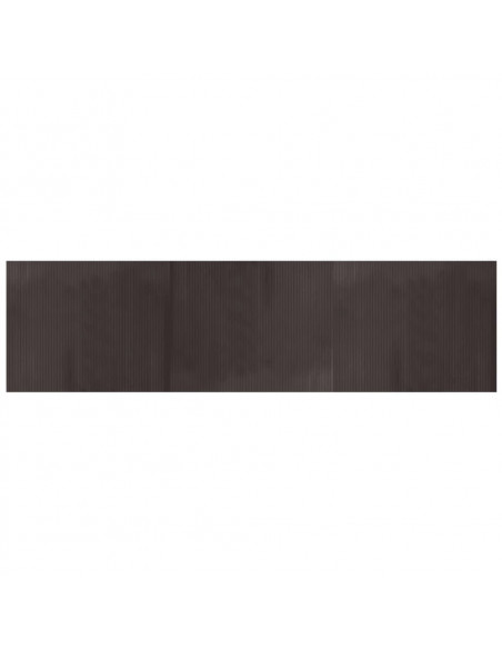 Tappeto Rettangolare Marrone Scuro 80x300 cm in Bambù