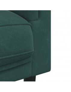 Set di Divani 2 pz con Cuscini Verde Scuro in Velluto 2