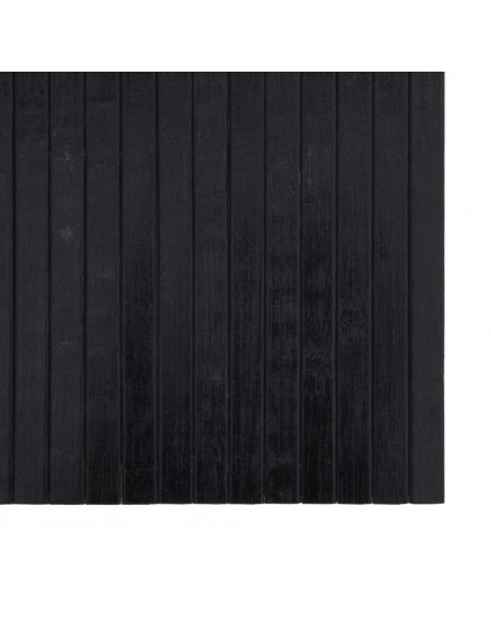 Tappeto Rettangolare Nero 100x500 cm in Bambù