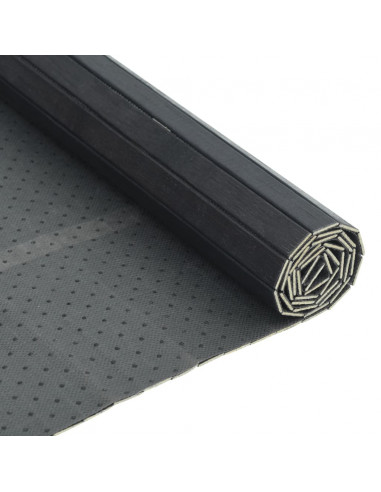 Tappeto Rettangolare Grigio 100x400 cm in Bambù