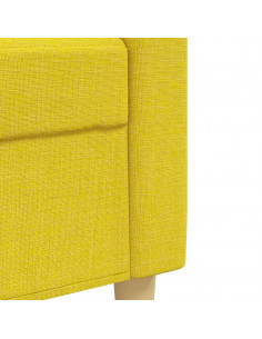 Set di Divani 2 pz Giallo Chiaro in Tessuto 2