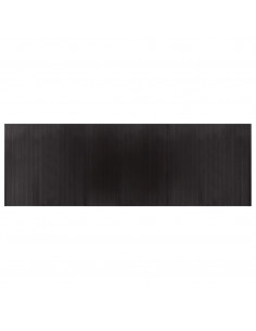 Tappeto Rettangolare Marrone Scuro 100x300 cm in Bambù