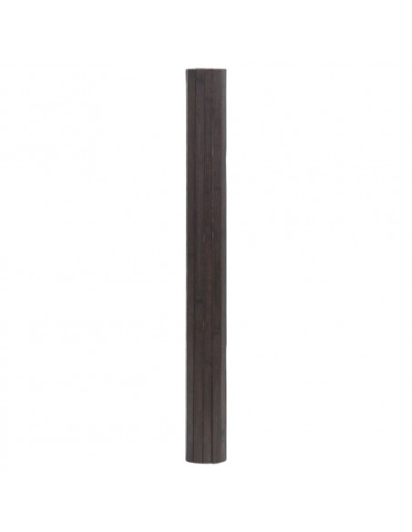 Tappeto Rettangolare Marrone Scuro 100x300 cm in Bambù