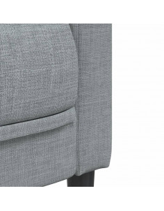 Set di Divani 2 pz Grigio Chiaro in Tessuto 2