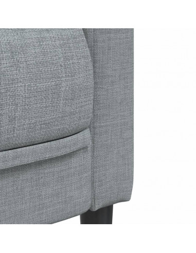 Set di Divani 2 pz Grigio Chiaro in Tessuto