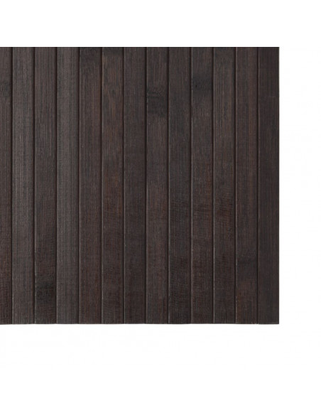 Tappeto Rettangolare Marrone Scuro 100x300 cm in Bambù