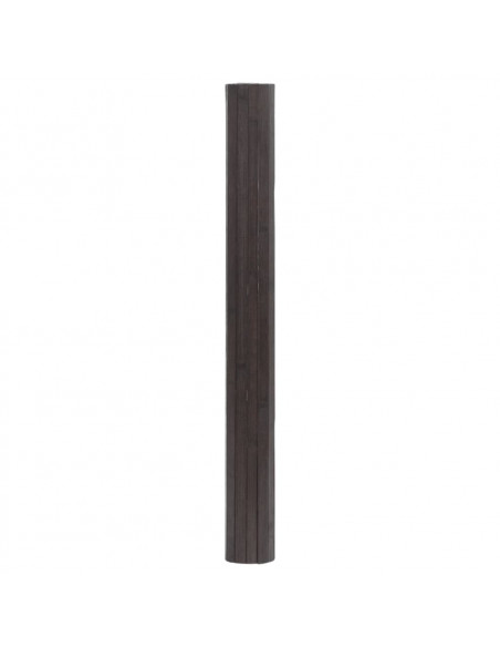 Tappeto Rettangolare Marrone Scuro 100x100 cm in Bambù