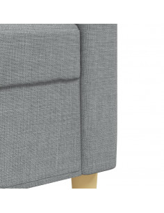 Set di Divani 2 pz Grigio Chiaro in Tessuto 2