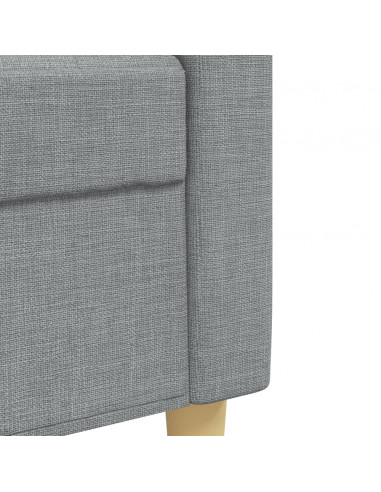 Set di Divani 2 pz Grigio Chiaro in Tessuto