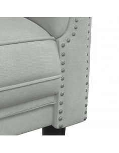 Set di Divani 2 pz Grigio Chiaro in Velluto