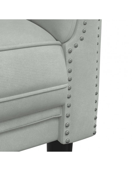Set di Divani 2 pz Grigio Chiaro in Velluto