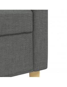 Set di Divani 2 pz Grigio Scuro in Tessuto 2