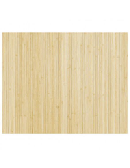 Tappeto Rettangolare Natura Chiaro 80x100 cm in Bambù