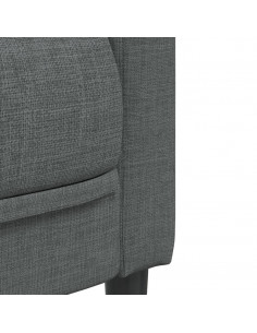 Set di Divani 2 pz Grigio Scuro in Tessuto 2