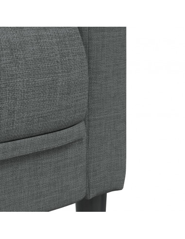 Set di Divani 2 pz Grigio Scuro in Tessuto