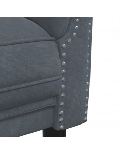 Set di Divani 2 pz Grigio Scuro in Velluto