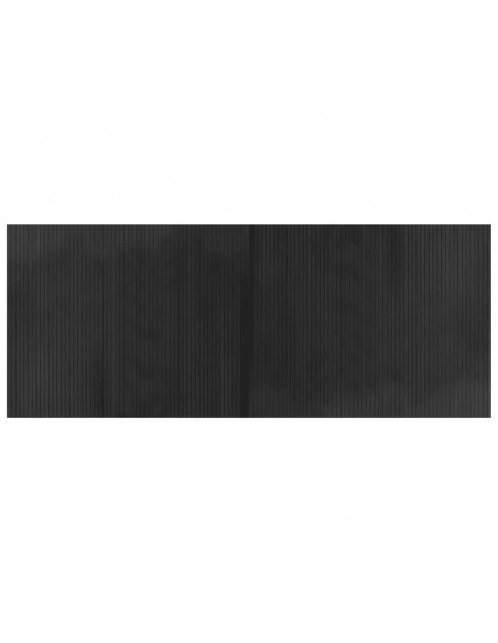 Tappeto Rettangolare Grigio 80x200 cm in Bambù