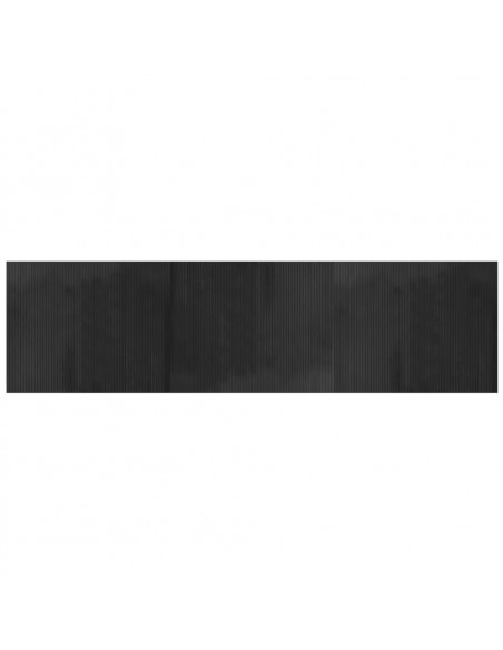 Tappeto Rettangolare Grigio 80x300 cm in Bambù