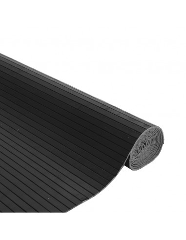 Tappeto Rettangolare Grigio 80x300 cm in Bambù