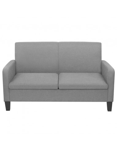 Set di Divani 2 pz in Tessuto Grigio Chiaro