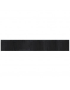 Tappeto Rettangolare Nero 80x500 cm in Bambù