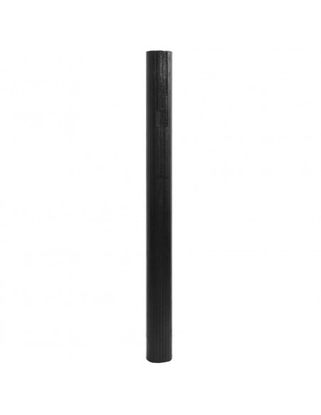 Tappeto Rettangolare Nero 80x500 cm in Bambù