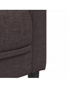 Set di Divani 2 pz Marrone Scuro in Tessuto 2