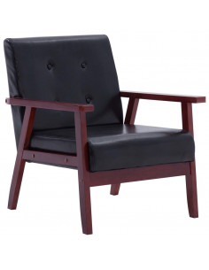 Set di Divani 2 pz Nero in Similpelle